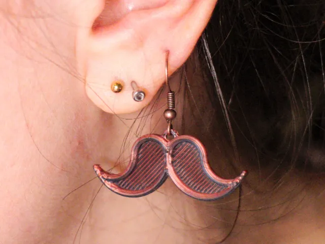 Moustache Earring