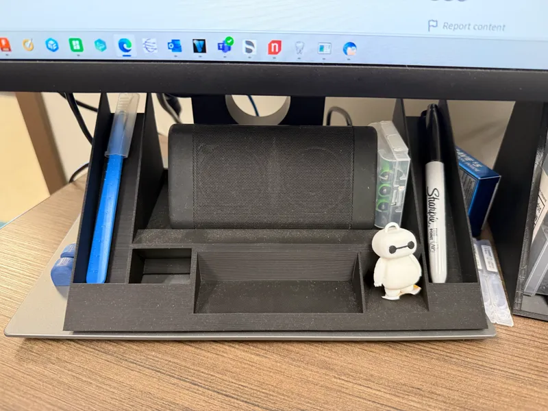 Under Screen Desk Organizer