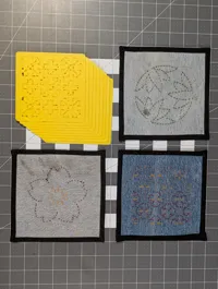 Gabarits Sashiko à motifs floraux — photo 2