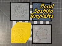 Gabarits Sashiko à motifs floraux — photo 1