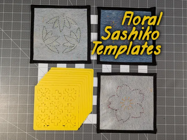 Gabarits Sashiko à motifs floraux