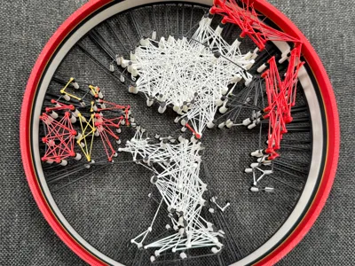 Snoopy Santa - String Art 3d Print - ThreadEngine