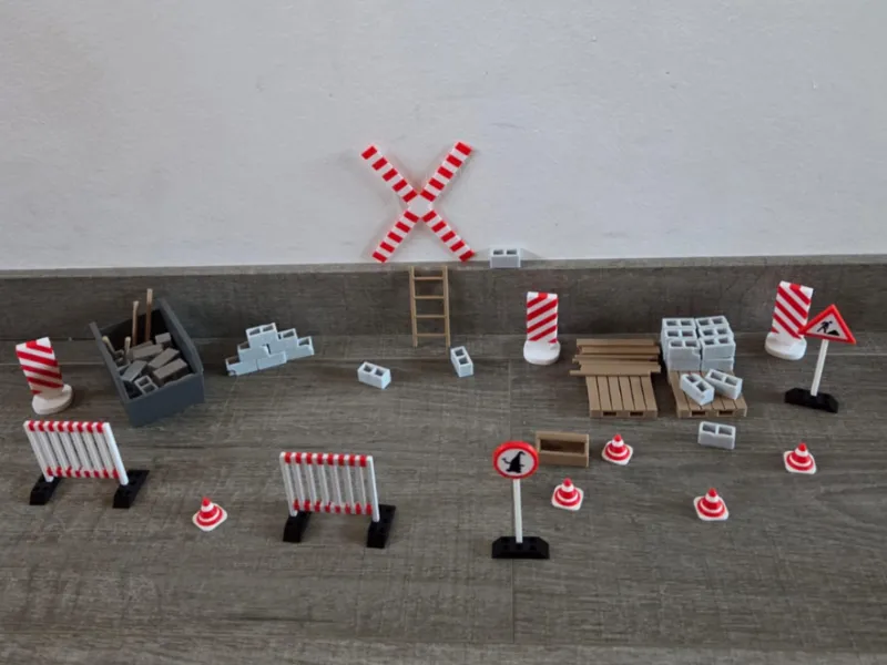 Komplette Weihnachtswichtel Baustelle 