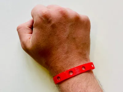 TPU Bracelet with holes for modular PLA ornaments