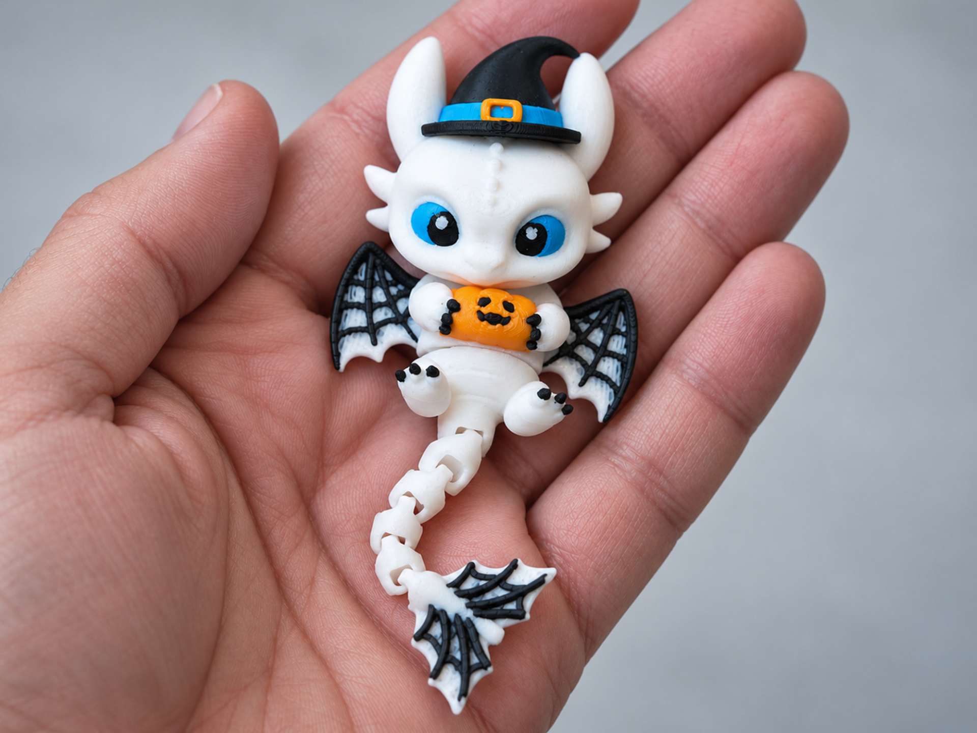 Halloween Light Fury Dragon Keychain - 1
