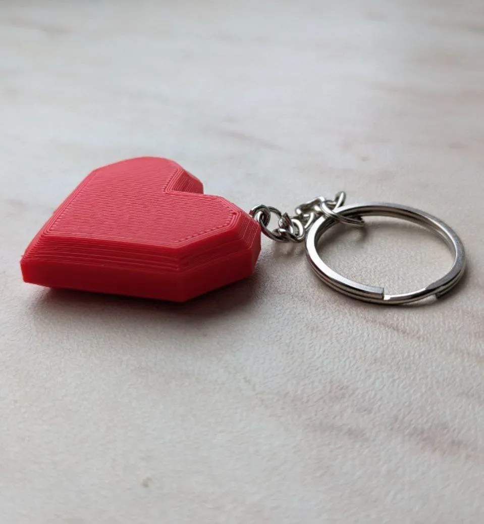 Cœur low poly (porte-clés)