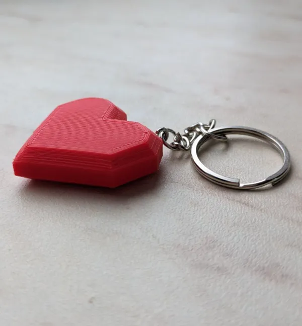 Cœur low poly (porte-clés)