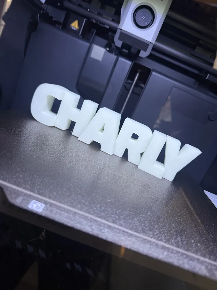 Charly Name Script - Free 3D Print Model - MakerWorld
