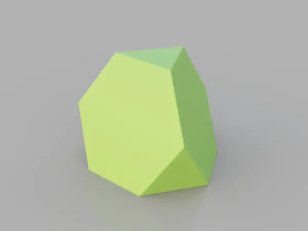 Sphère low poly — tétraèdre tronqué