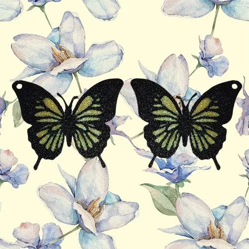 Butterfly earrings view 2
