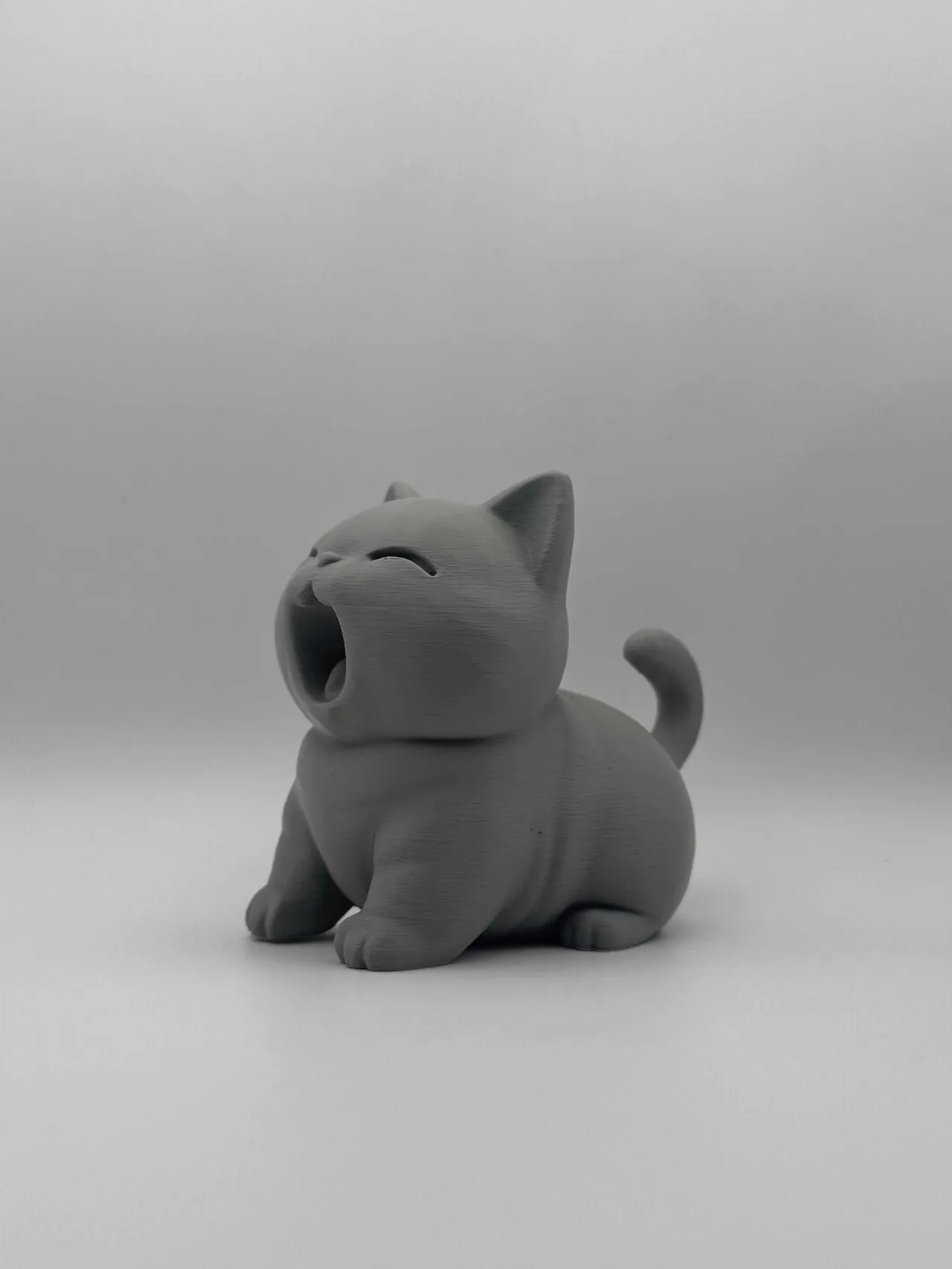 Yawning Cat – Chubby Chibi Figurine view 4