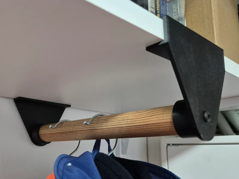 Shelf-Mounted Closet Rod Holder for Element System