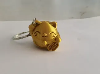招财猫猫钥匙扣