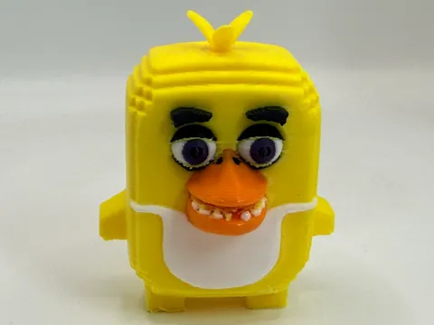 Figura decorativa: 99 Nights Chica Sprite - Blocky Animatronic — referencia de MakerWorld