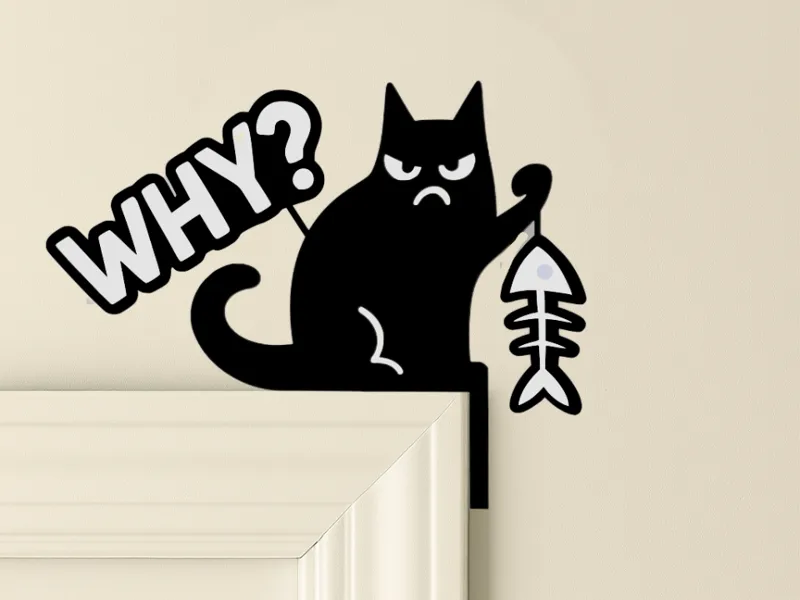 halloween cat door corner