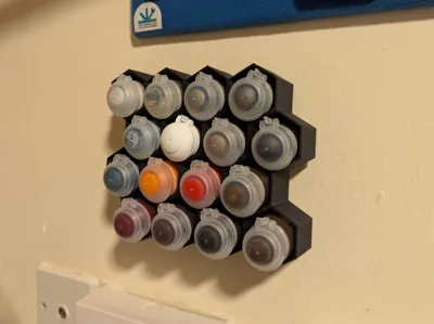Stick-on Wall Paint Rack for Model Painting