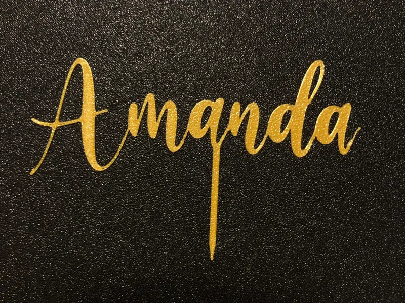 Cake topper name "Amanda"