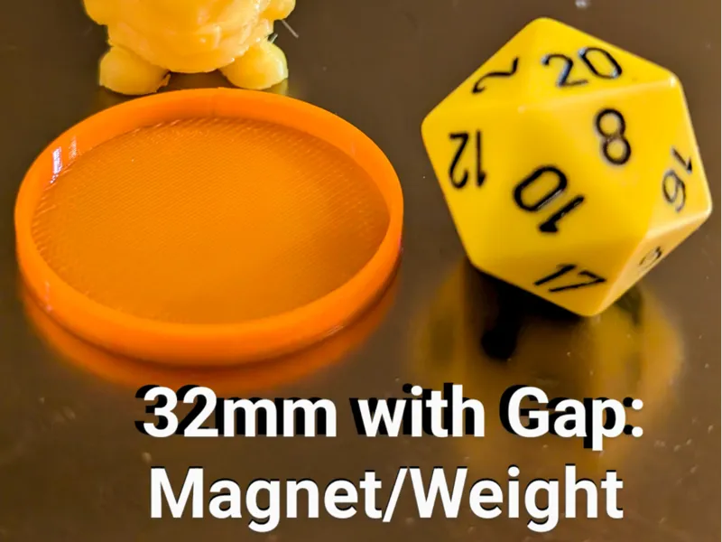 Generic D&D Base with Gap for Magnet/Weight (32mm)