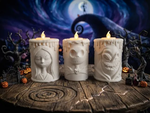 Accesorio de iluminación decorativa: The Nightmare Before Christmas Tealight Holders — referencia de MakerWorld