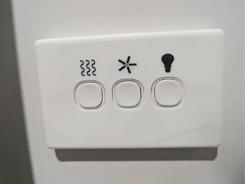 Clipsal C2000 Light Fan Heater Cover Plate