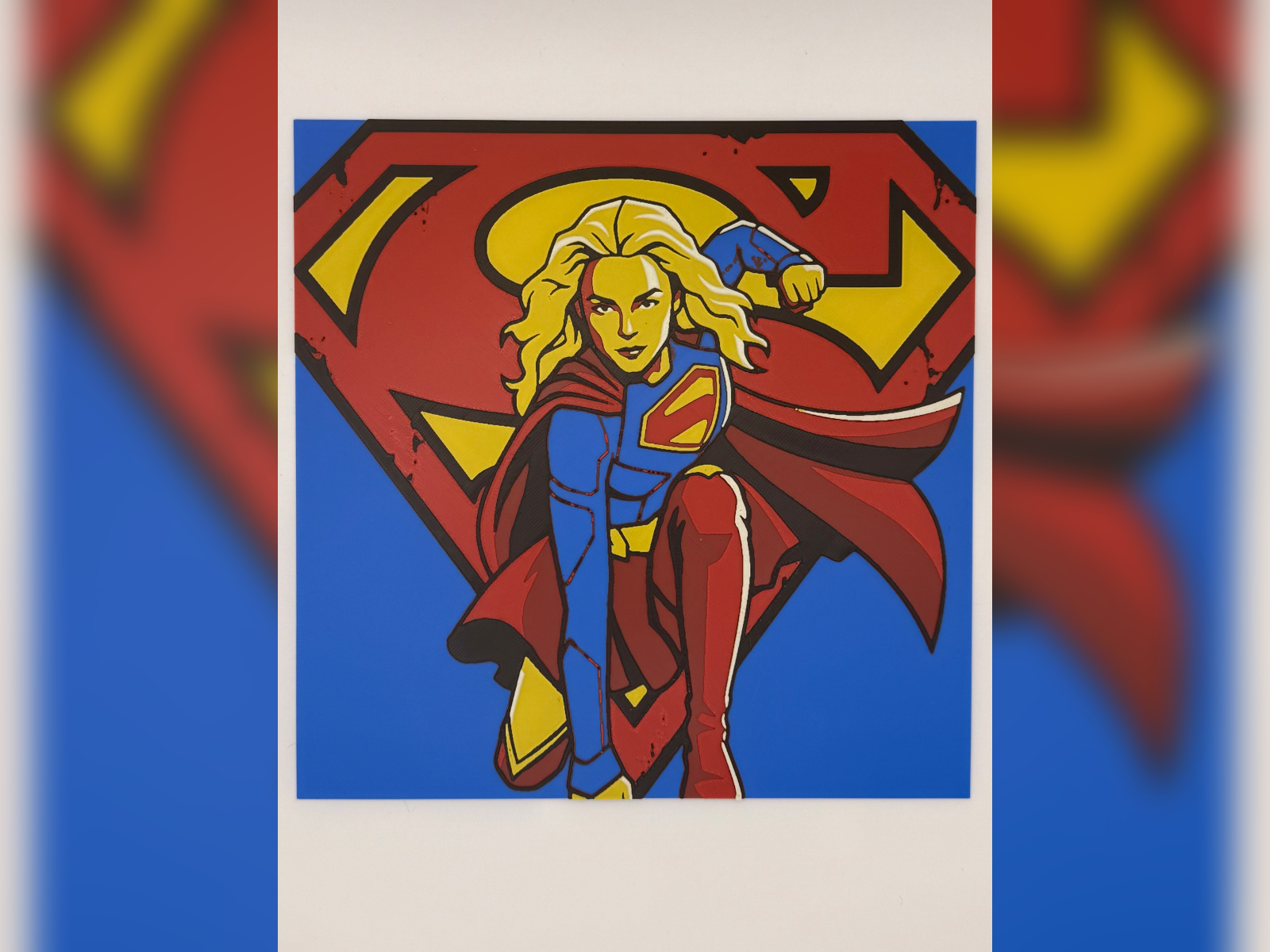 Supergirl Hero Landing hueforge print