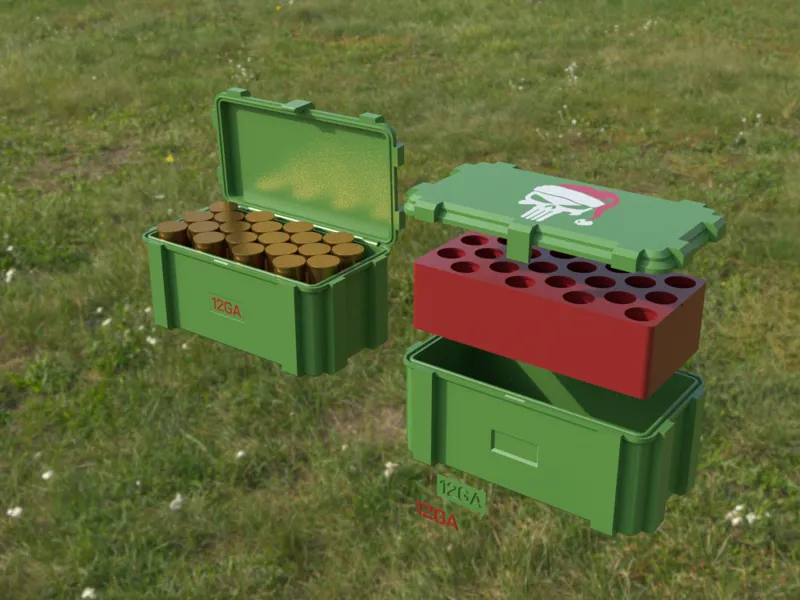 Ammo box 12ga ammunition crate 12 gauge ABOX 12ga