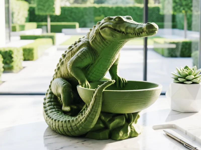 Crocodile Catch-All Tray & Desk Organizer #056