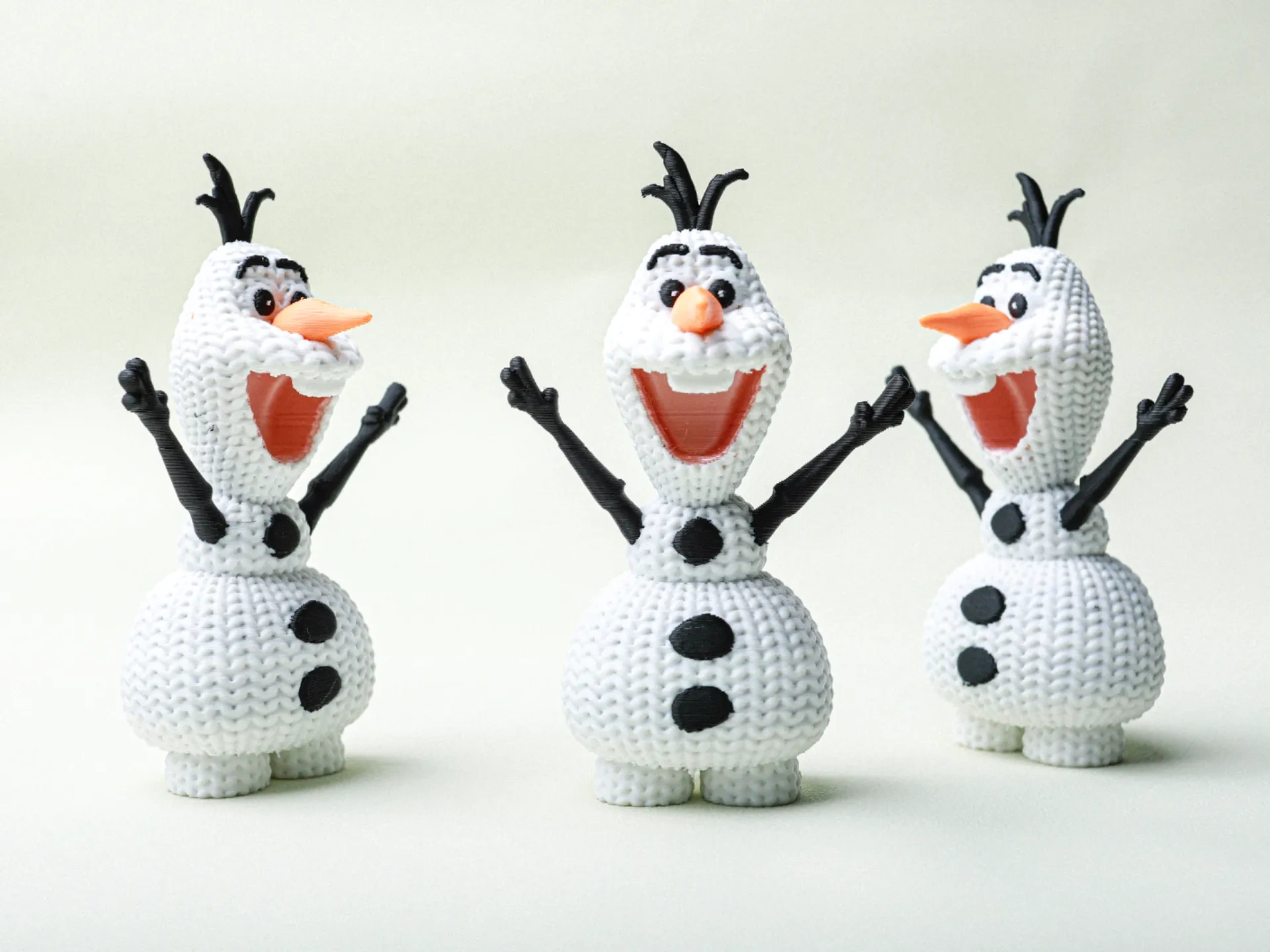 Miniatura 2 do modelo 3D 针织 雪宝（Olaf）冰雪奇缘 雪人 小孩哥姐超爱的（单色vs多色ams）