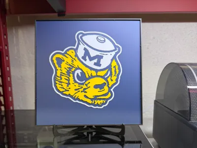Vintage Wolverine Mascot HueForge