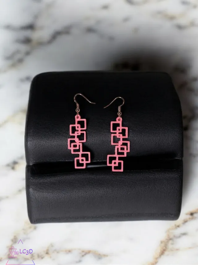 Multi square earrings
