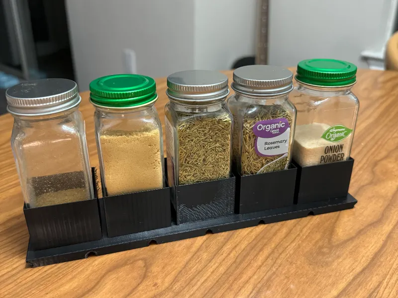 Gridfinity Spice Rack (10 Square Bottles)