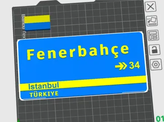 Fenerbahce StreetSign/Strassenschild/Sokaktabelasi