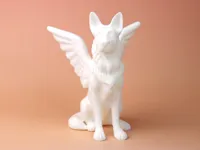 German Shepherd with Angel Wings