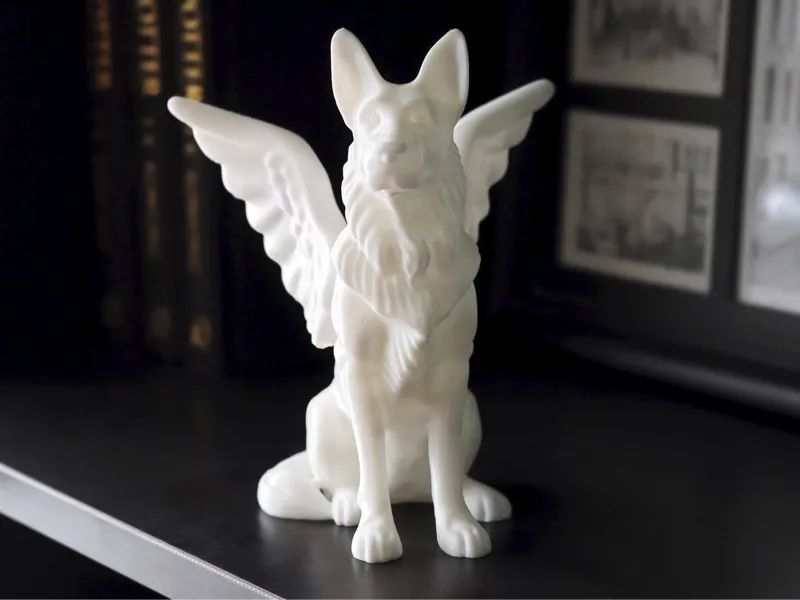 German Shepherd with Angel Wings