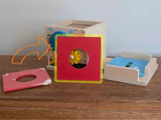 Montessori toy box replacement Circle Hole Slide