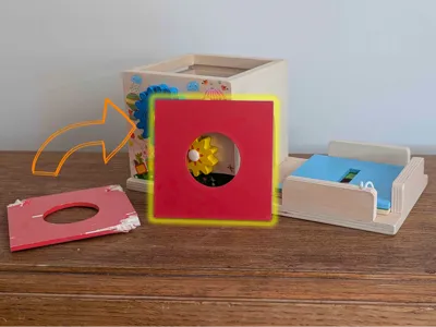 Montessori toy box replacement Circle Hole Slide