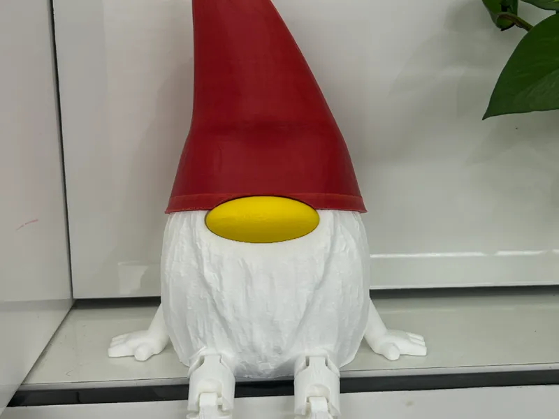 gnomo navidad grande articulado brazos y gorros 