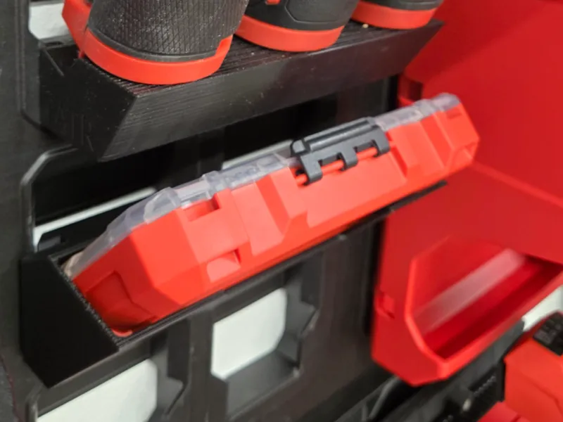 Packout wall bit case holder, slim angled version