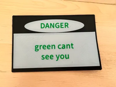 Green Danger sign