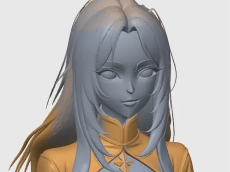 Fantasy cleric girl bust