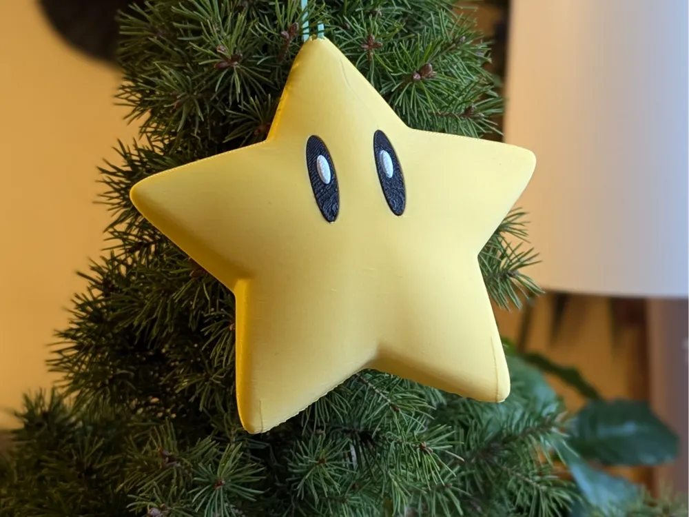 Mario Star Christmas Tree Ornament No AMS By Devasic MakerWorld mario-star-christmas-tree-ornament-no-ams-by-devasic-makerworld