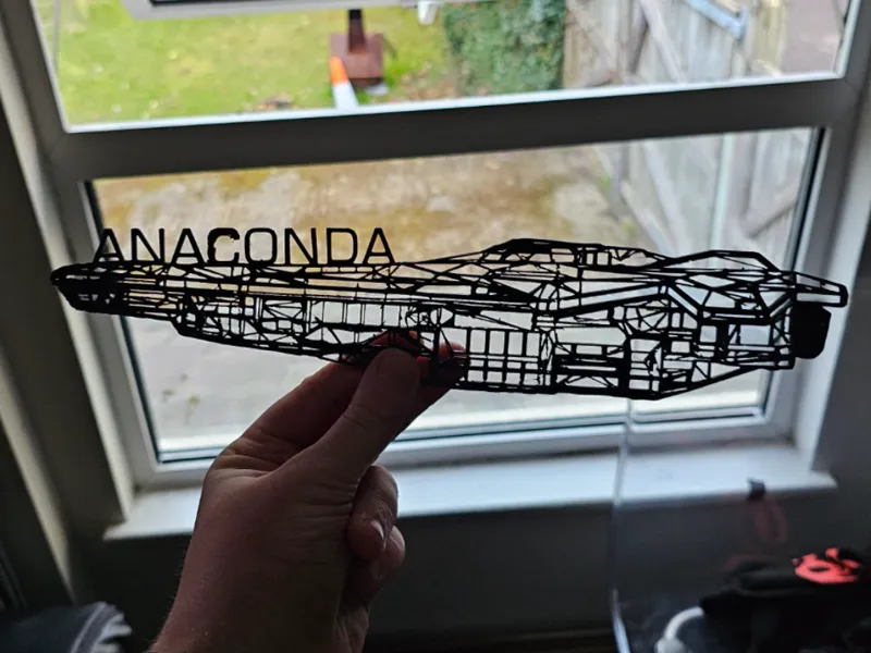 Elite Dangerous Anaconda Wall Line Art
