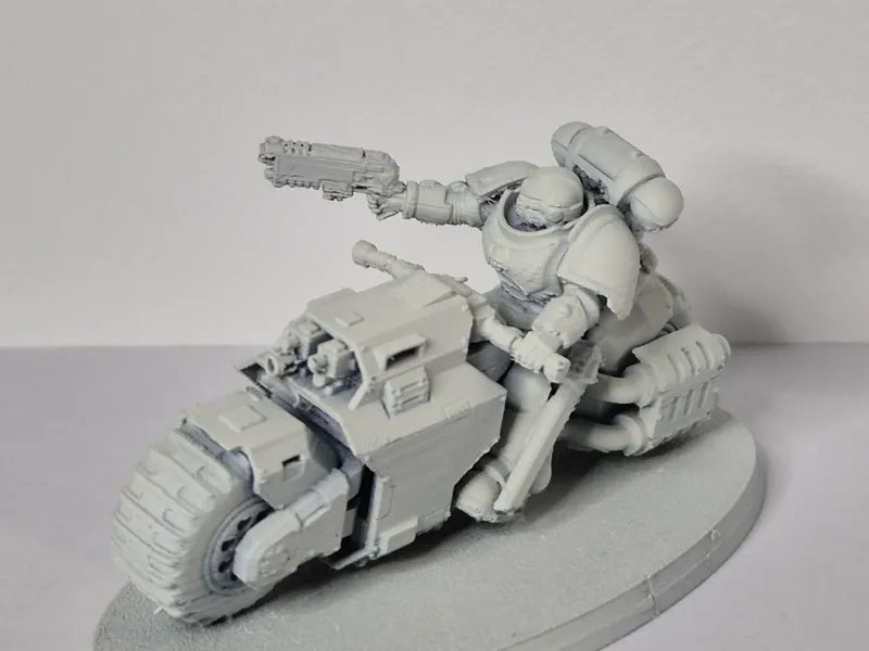 Sci-Fi Assault Biker with Pistol and Sword