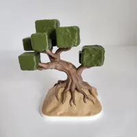 Rooted Voxel Bonsai (4 Colors)