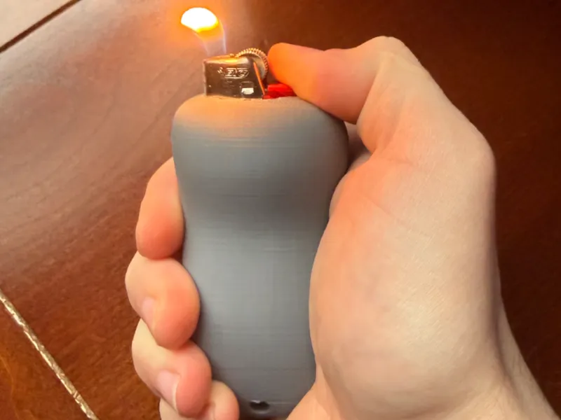 Bic Lighter Sleeve Comfort Grip With Hole For Cord