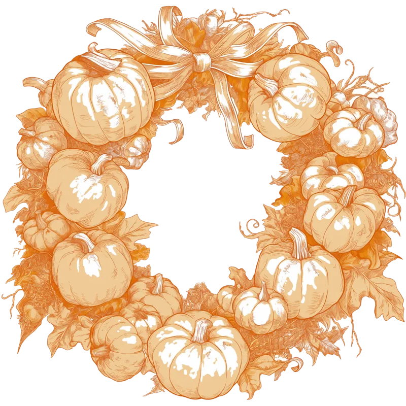 Hueforged Pumpkin Wreath