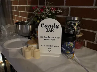Candy Bar Schild