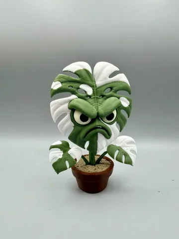 Modelo para impresión 3D: Grumpy Monstera — vista de referencia 4