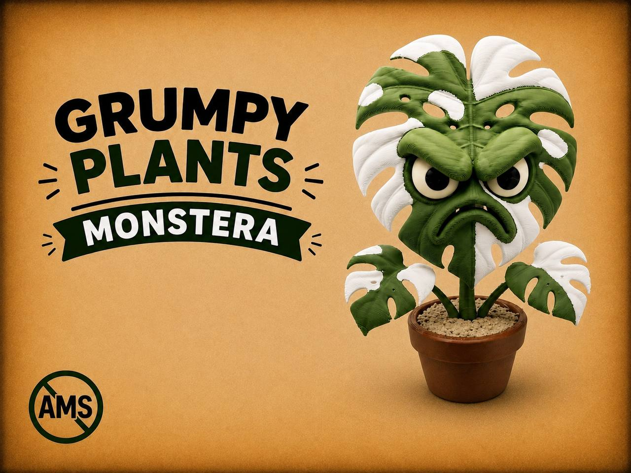 Grumpy Monstera 3D model