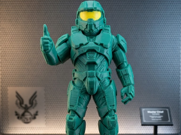 Halo Master Chief Figure - Customisable Name Tag